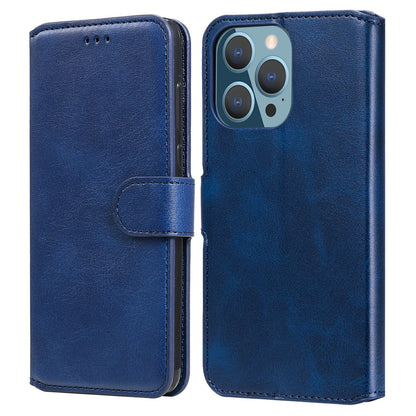 Drop-proof Folio Flip Leather Wallet Phone Cover Shell for iPhone 13 Pro 6.1 inch