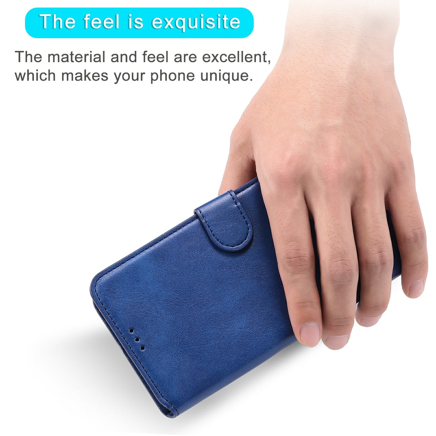 Drop-proof Folio Flip Leather Wallet Phone Cover Shell for iPhone 13 Pro 6.1 inch