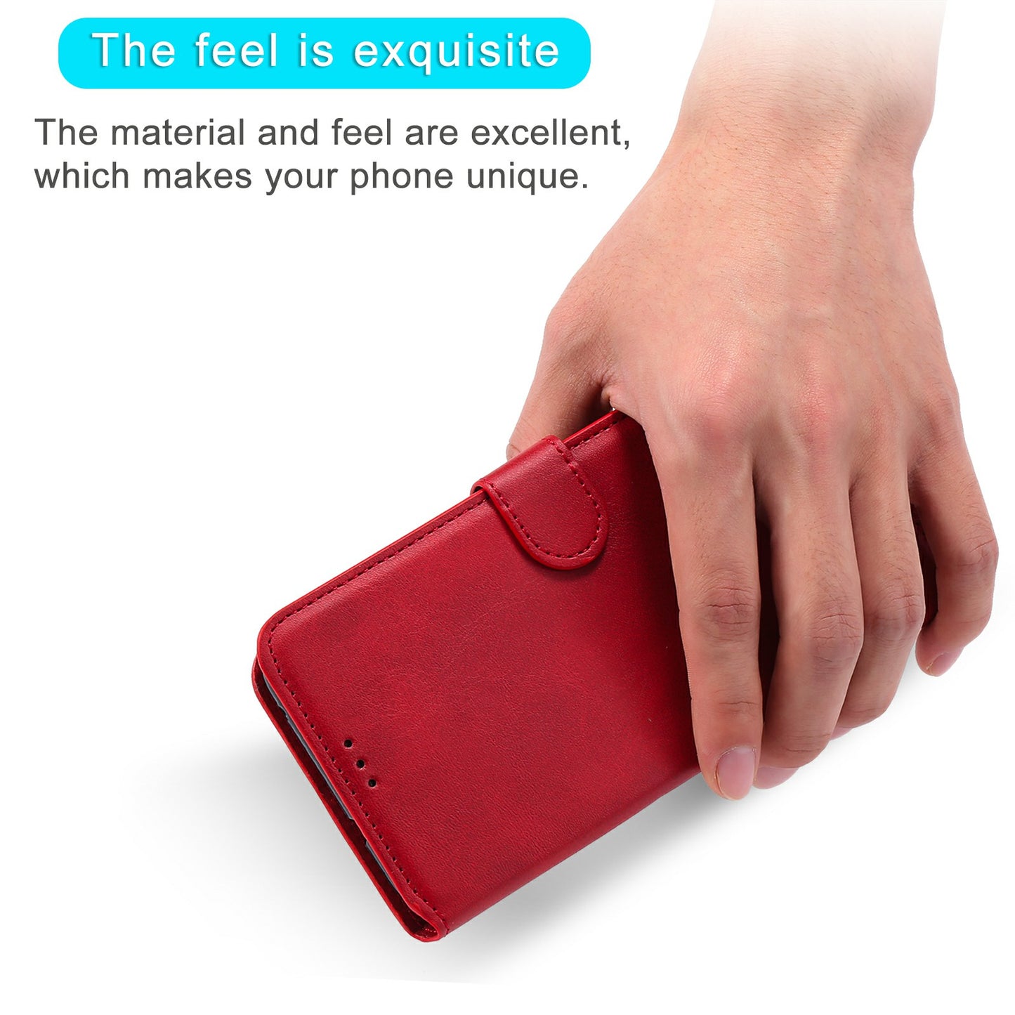 Drop-proof Folio Flip Leather Wallet Phone Cover Shell for iPhone 13 Pro 6.1 inch
