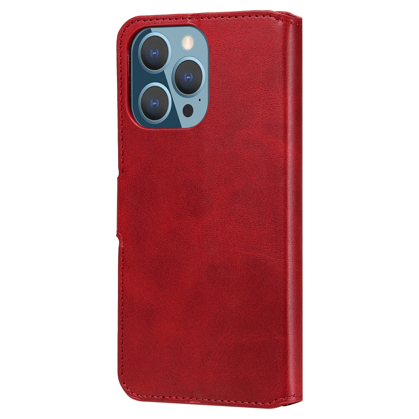 Drop-proof Folio Flip Leather Wallet Phone Cover Shell for iPhone 13 Pro 6.1 inch