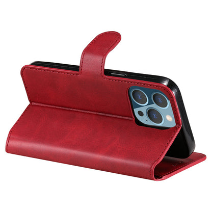 Drop-proof Folio Flip Leather Wallet Phone Cover Shell for iPhone 13 Pro 6.1 inch