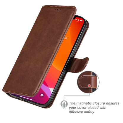Drop-proof Folio Flip Leather Wallet Phone Cover Shell for iPhone 13 Pro 6.1 inch