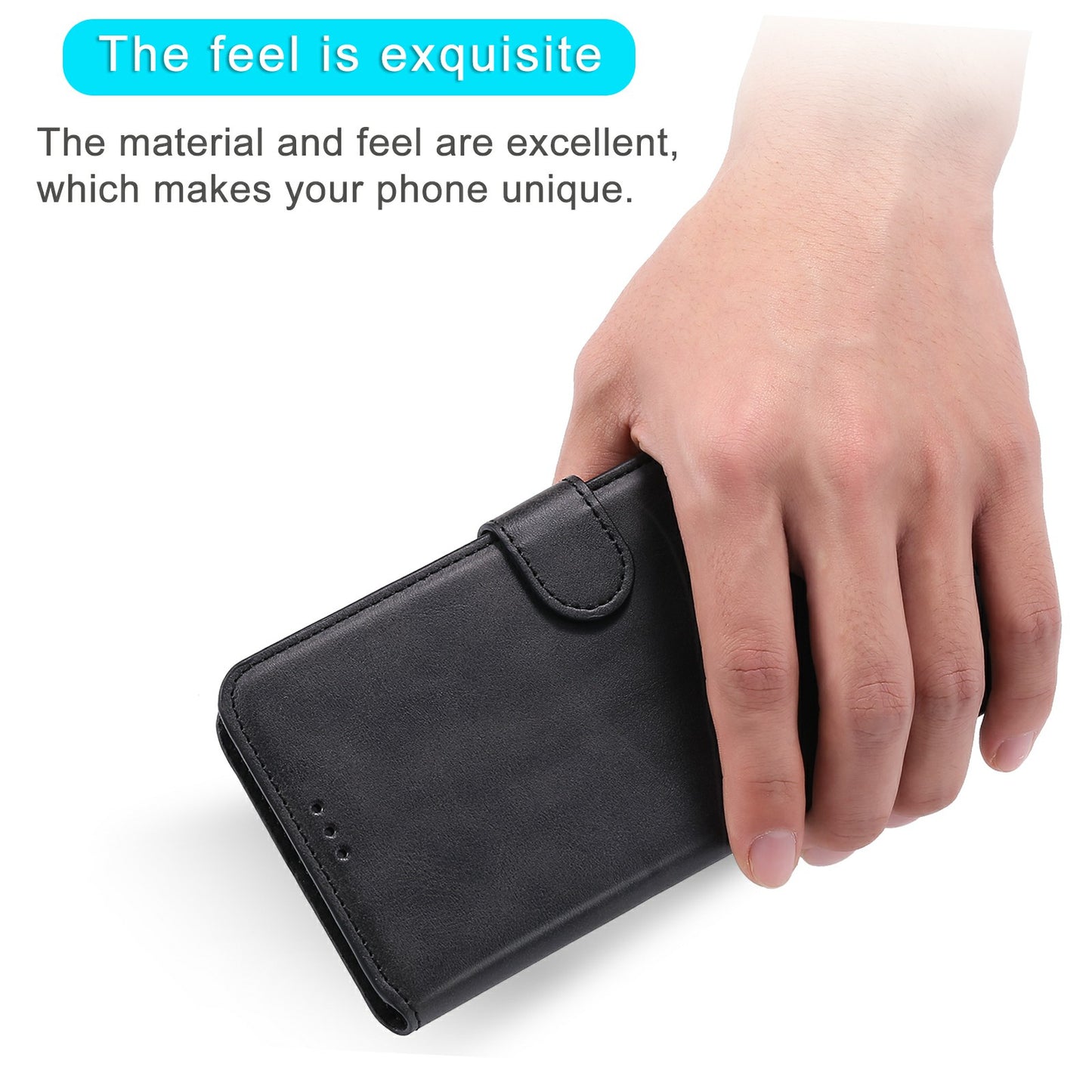 Drop-proof Folio Flip Leather Wallet Phone Cover Shell for iPhone 13 Pro 6.1 inch