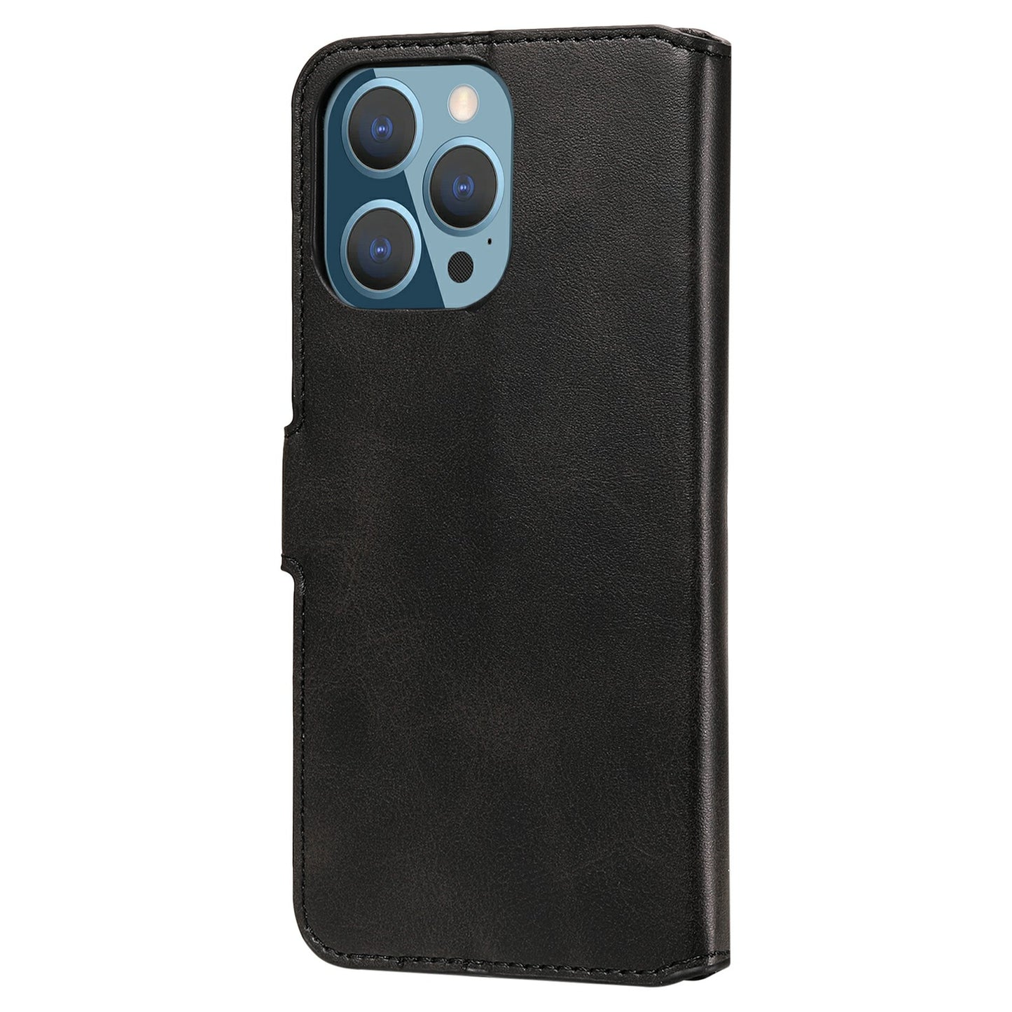 Drop-proof Folio Flip Leather Wallet Phone Cover Shell for iPhone 13 Pro 6.1 inch