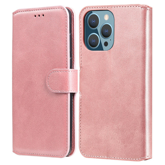 Drop-proof Folio Flip Leather Wallet Phone Cover Shell for iPhone 13 Pro 6.1 inch