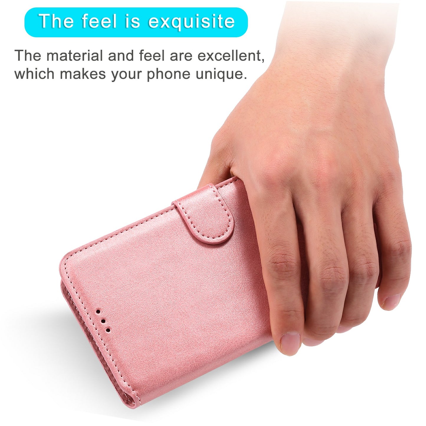 Drop-proof Folio Flip Leather Wallet Phone Cover Shell for iPhone 13 Pro 6.1 inch