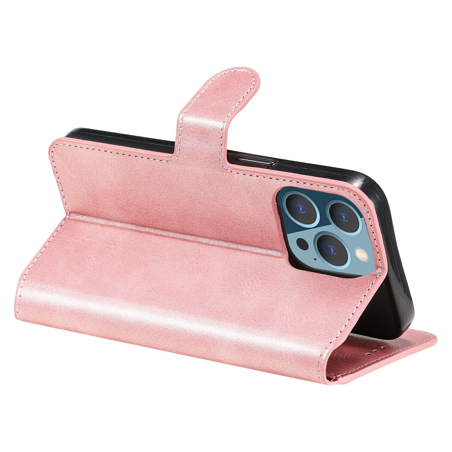 Drop-proof Folio Flip Leather Wallet Phone Cover Shell for iPhone 13 Pro 6.1 inch