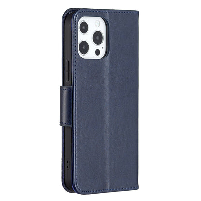 Magnetic PU Leather Wallet Stand Imprint Butterfly Flip Folio Protective Cover with Strap for iPhone 13 Pro 6.1 inch