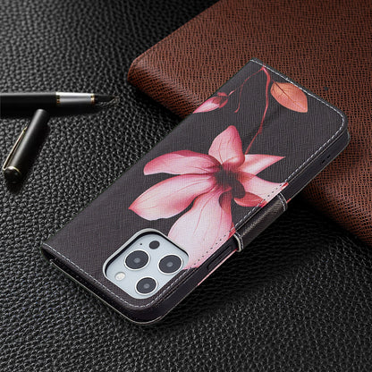 PU Leather Wallet Pattern Printing Stand Feature Magnetic Flip Cover for iPhone 13 Pro 6.1 inch