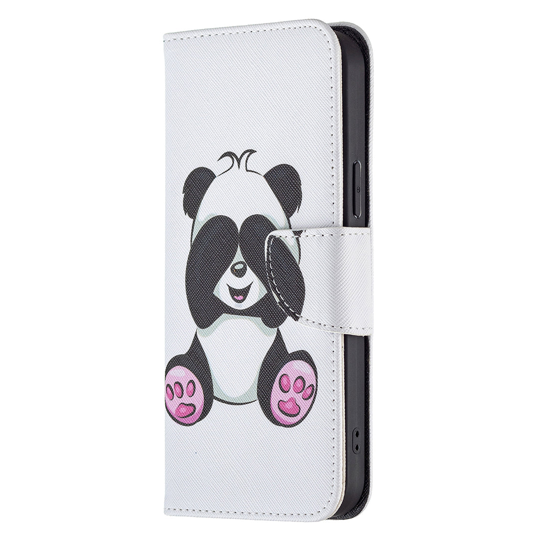 PU Leather Wallet Pattern Printing Stand Feature Magnetic Flip Cover for iPhone 13 Pro 6.1 inch