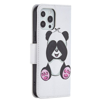 PU Leather Wallet Pattern Printing Stand Feature Magnetic Flip Cover for iPhone 13 Pro 6.1 inch