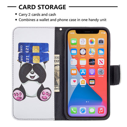 PU Leather Wallet Pattern Printing Stand Feature Magnetic Flip Cover for iPhone 13 Pro 6.1 inch