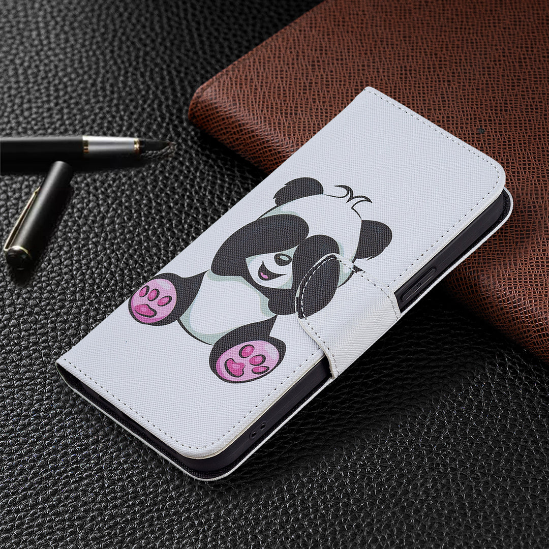 PU Leather Wallet Pattern Printing Stand Feature Magnetic Flip Cover for iPhone 13 Pro 6.1 inch