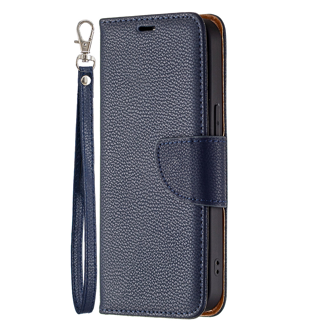 Full Cover Litchi Grain Magnetic Closure Leather Wallet Phone Case for iPhone 13 Pro