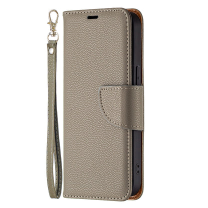 Full Cover Litchi Grain Magnetic Closure Leather Wallet Phone Case for iPhone 13 Pro