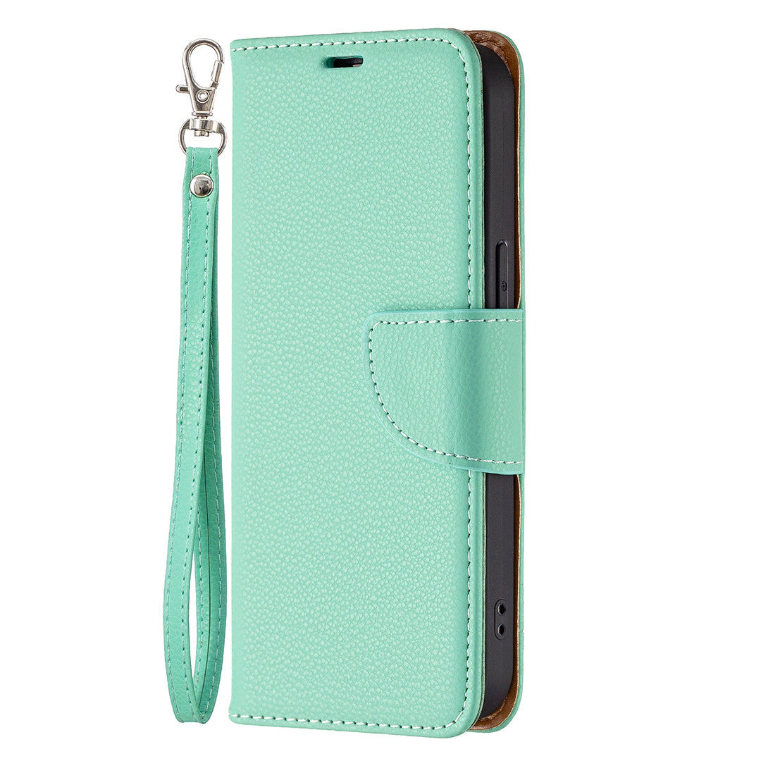 Full Cover Litchi Grain Magnetic Closure Leather Wallet Phone Case for iPhone 13 Pro