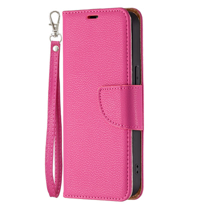 Full Cover Litchi Grain Magnetic Closure Leather Wallet Phone Case for iPhone 13 Pro