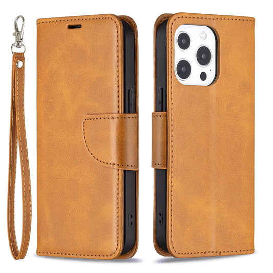 Solid Color PU Leather Wallet Cell Phone Case Shell with Stand for iPhone 13 Pro