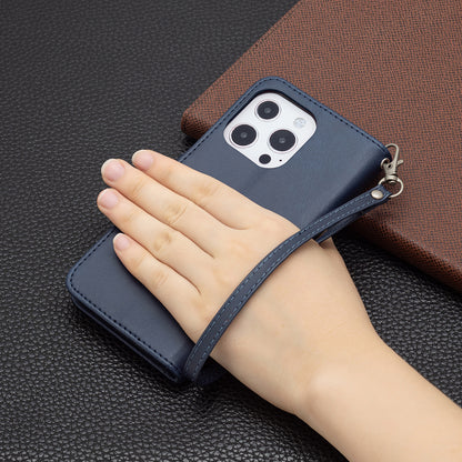 Solid Color PU Leather Wallet Cell Phone Case Shell with Stand for iPhone 13 Pro