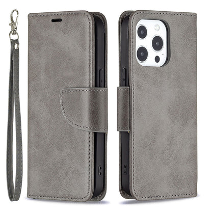Solid Color PU Leather Wallet Cell Phone Case Shell with Stand for iPhone 13 Pro