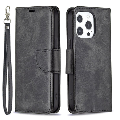 Solid Color PU Leather Wallet Cell Phone Case Shell with Stand for iPhone 13 Pro