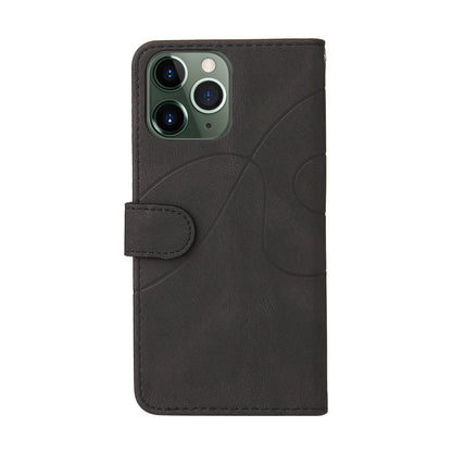 KT Leather Series-1 Bi-color Splicing Stand Wallet Design PU Leather Phone Case Cover with Strap for iPhone 13 Pro Max 6.7 inch