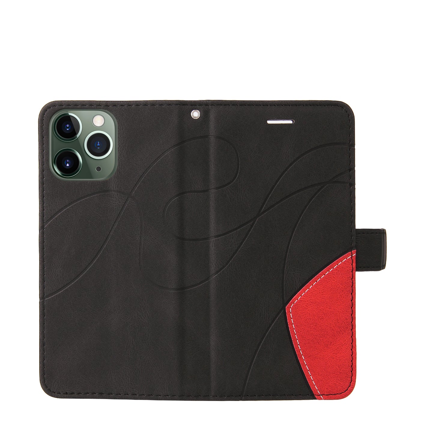 KT Leather Series-1 Bi-color Splicing Stand Wallet Design PU Leather Phone Case Cover with Strap for iPhone 13 Pro Max 6.7 inch