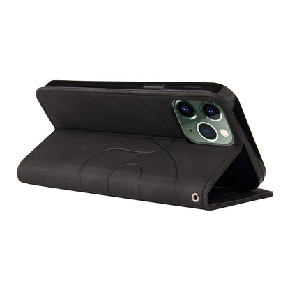 KT Leather Series-1 Bi-color Splicing Stand Wallet Design PU Leather Phone Case Cover with Strap for iPhone 13 Pro Max 6.7 inch