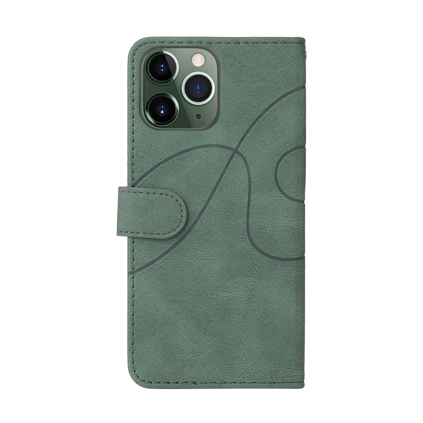 KT Leather Series-1 Bi-color Splicing Stand Wallet Design PU Leather Phone Case Cover with Strap for iPhone 13 Pro Max 6.7 inch