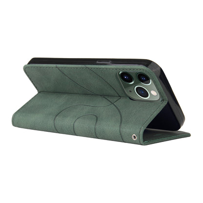 KT Leather Series-1 Bi-color Splicing Stand Wallet Design PU Leather Phone Case Cover with Strap for iPhone 13 Pro Max 6.7 inch