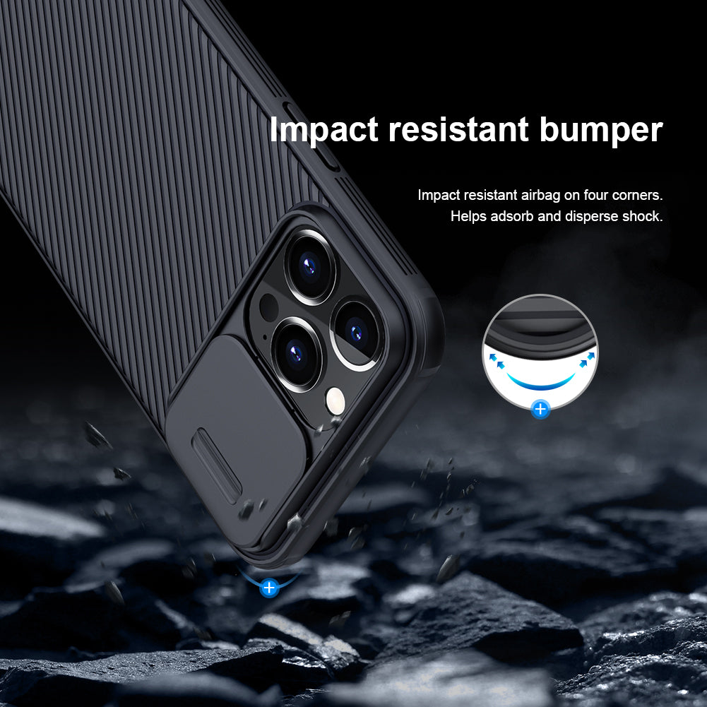 NILLKIN CamShield Pro Anti-Fingerprint Hybrid Phone Cover Phone Case with Camera Protection for iPhone 13 Pro 6.1 inch