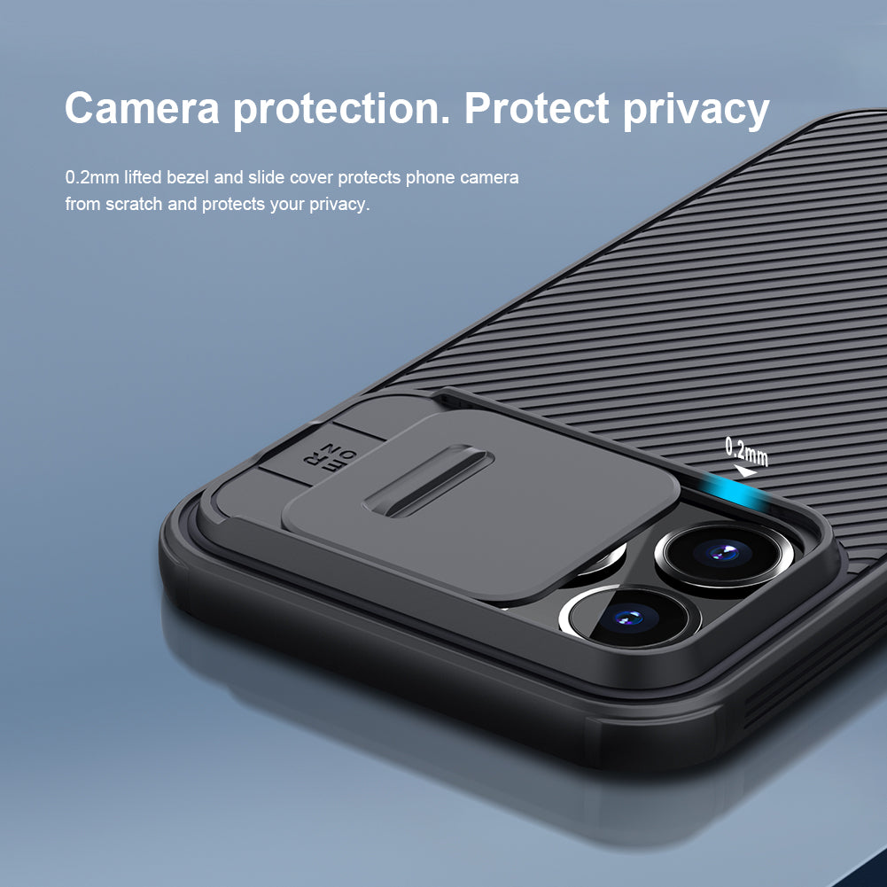 NILLKIN CamShield Pro Anti-Fingerprint Hybrid Phone Cover Phone Case with Camera Protection for iPhone 13 Pro 6.1 inch