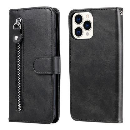 Anti-fall Zipper Pocket Leather Wallet Phone Case Shell for iPhone 13 Pro Max 6.7 inch