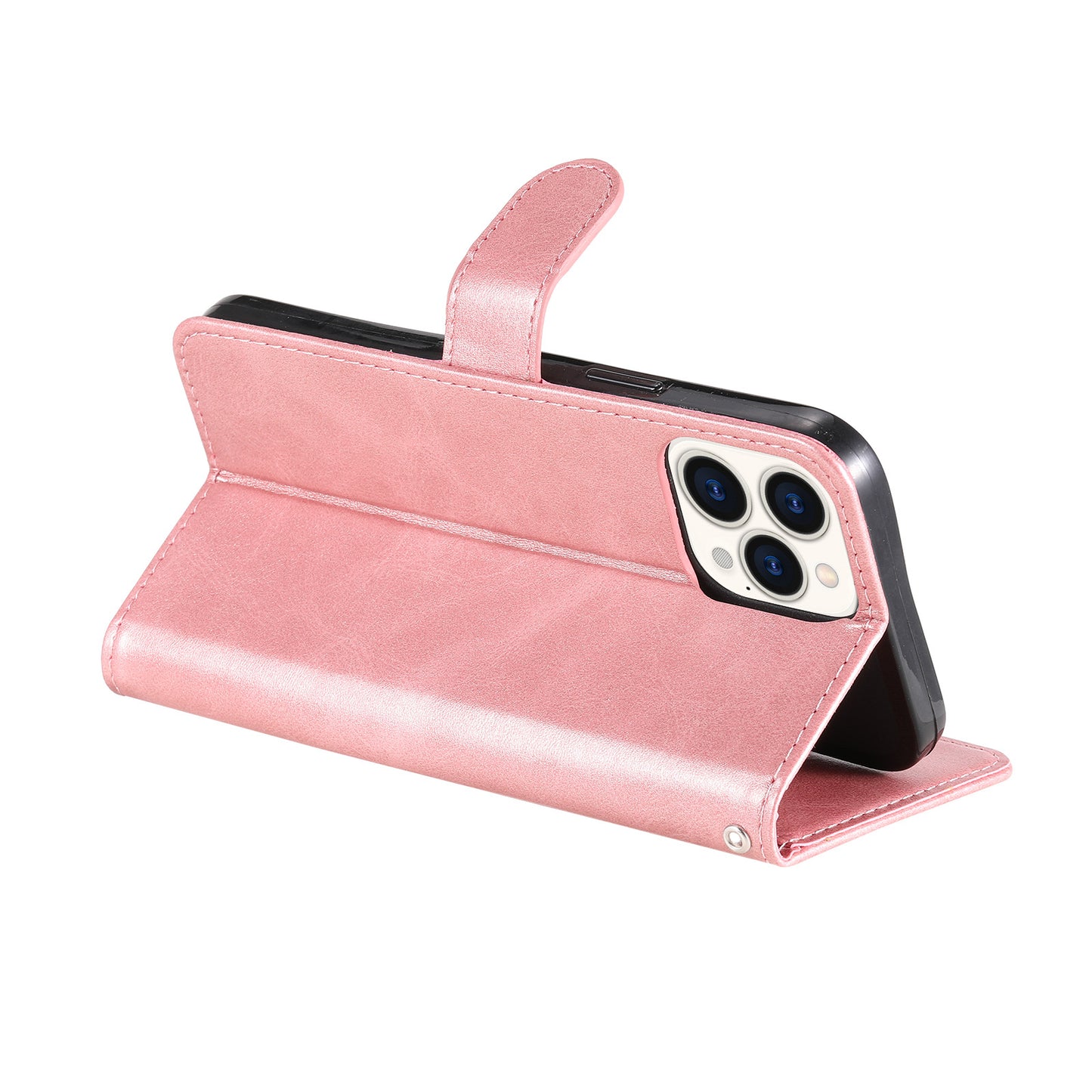 Anti-fall Zipper Pocket Leather Wallet Phone Case Shell for iPhone 13 Pro Max 6.7 inch