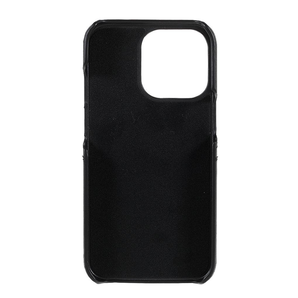 Full Protective Double Card Slots PU Leather Coated PC Cover Shell for iPhone 13 Pro 6.1 inch