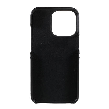 Full Protective Double Card Slots PU Leather Coated PC Cover Shell for iPhone 13 Pro 6.1 inch