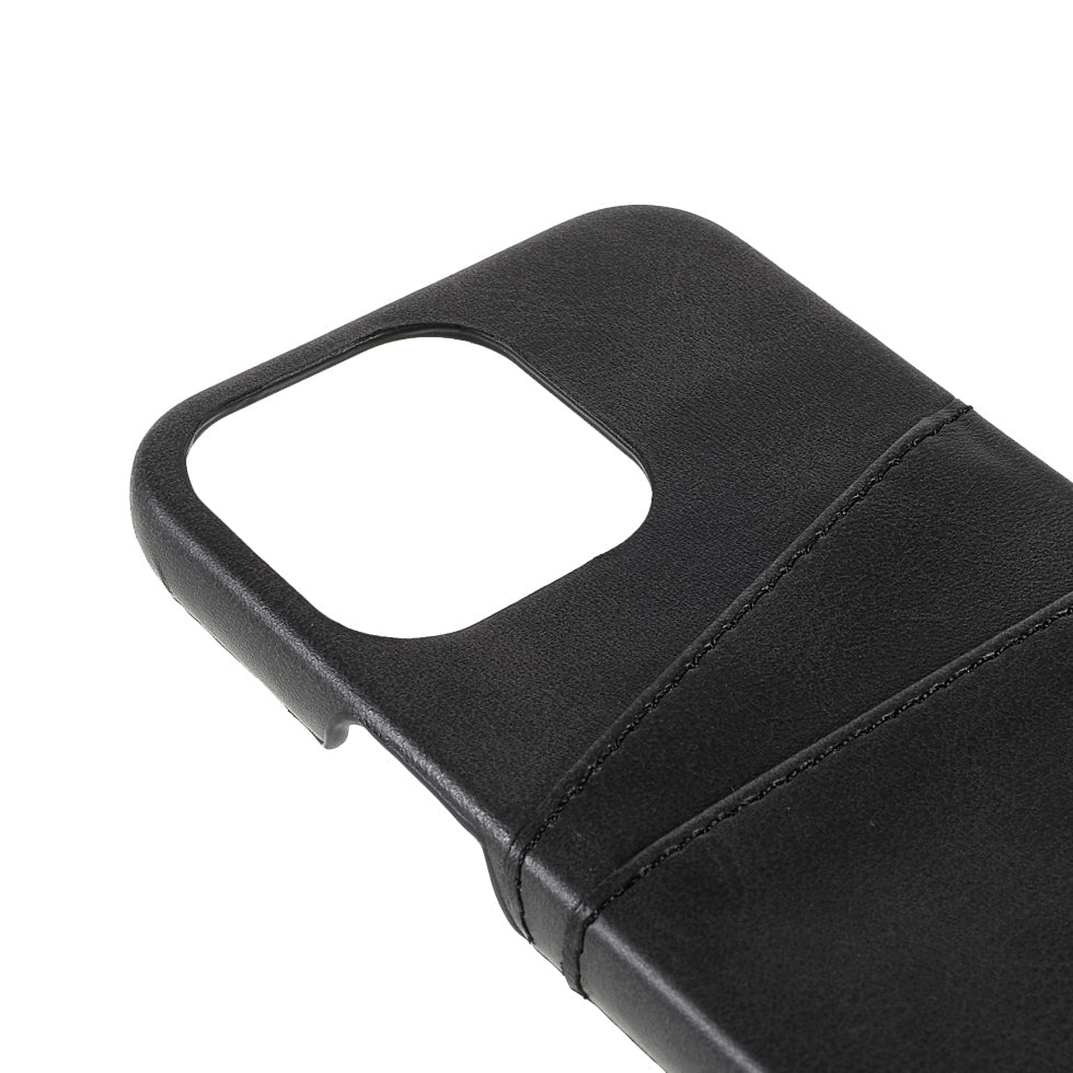 Full Protective Double Card Slots PU Leather Coated PC Cover Shell for iPhone 13 Pro 6.1 inch
