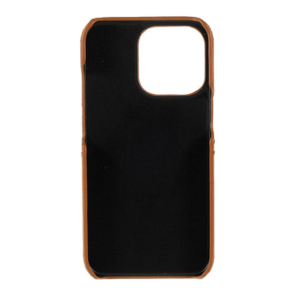 Full Protective Double Card Slots PU Leather Coated PC Cover Shell for iPhone 13 Pro 6.1 inch