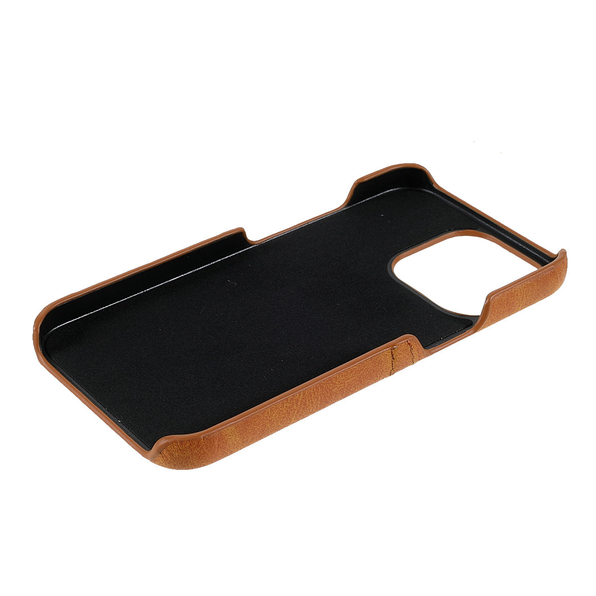 Full Protective Double Card Slots PU Leather Coated PC Cover Shell for iPhone 13 Pro 6.1 inch