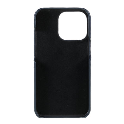Full Protective Double Card Slots PU Leather Coated PC Cover Shell for iPhone 13 Pro 6.1 inch