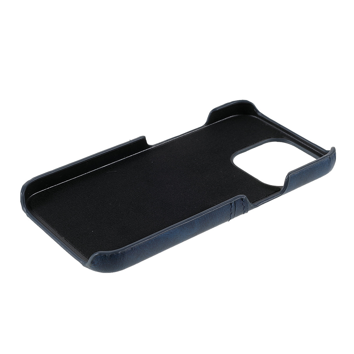 Full Protective Double Card Slots PU Leather Coated PC Cover Shell for iPhone 13 Pro 6.1 inch