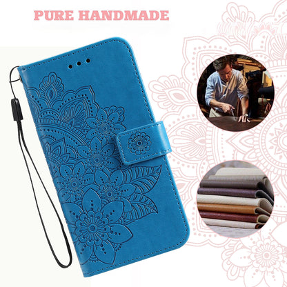 Adjustable Stand Design Flower Imprinting Wallet Leather Phone Protector Case with Strap for iPhone 13 Pro 6.1 inch