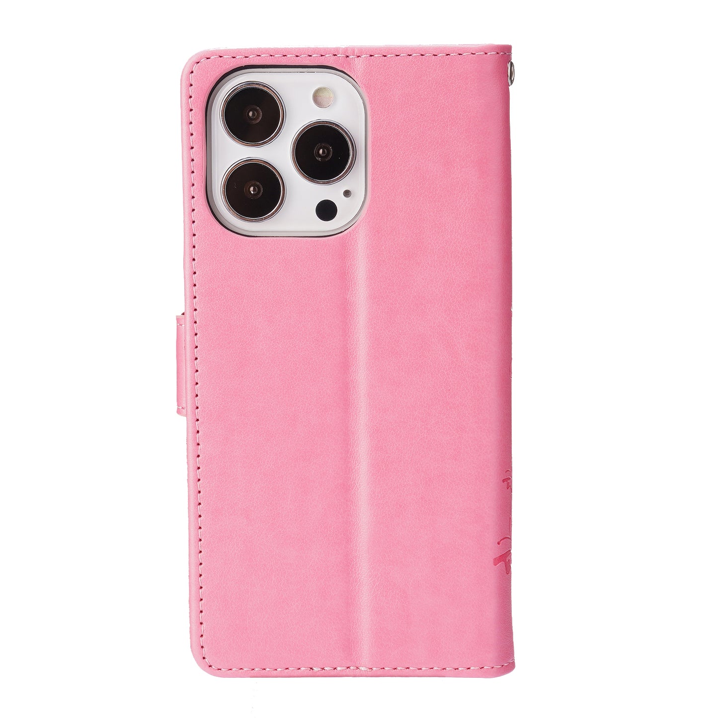 Well-protected PU Leather Butterflies Pattern Imprint Wallet Card Slots Phone Stand Case for iPhone 13 Pro 6.1 inch