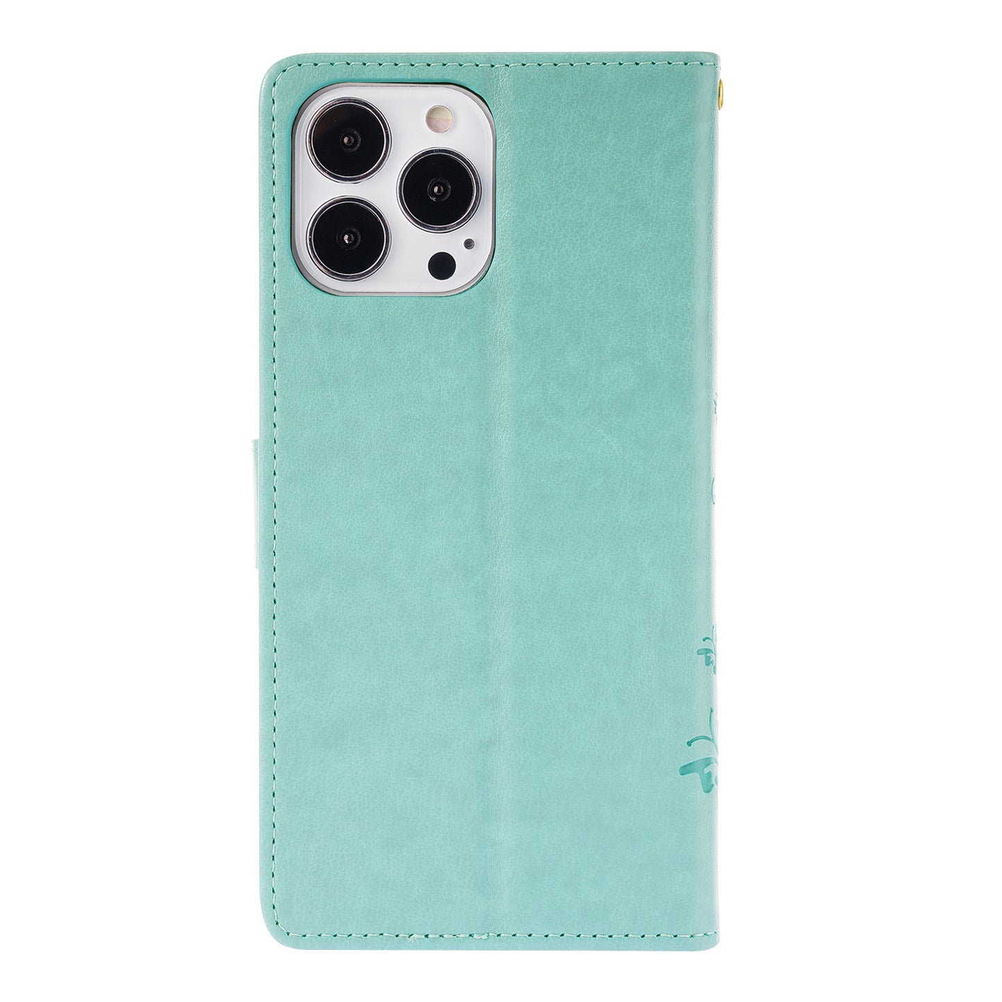 Well-protected PU Leather Butterflies Pattern Imprint Wallet Card Slots Phone Stand Case for iPhone 13 Pro 6.1 inch