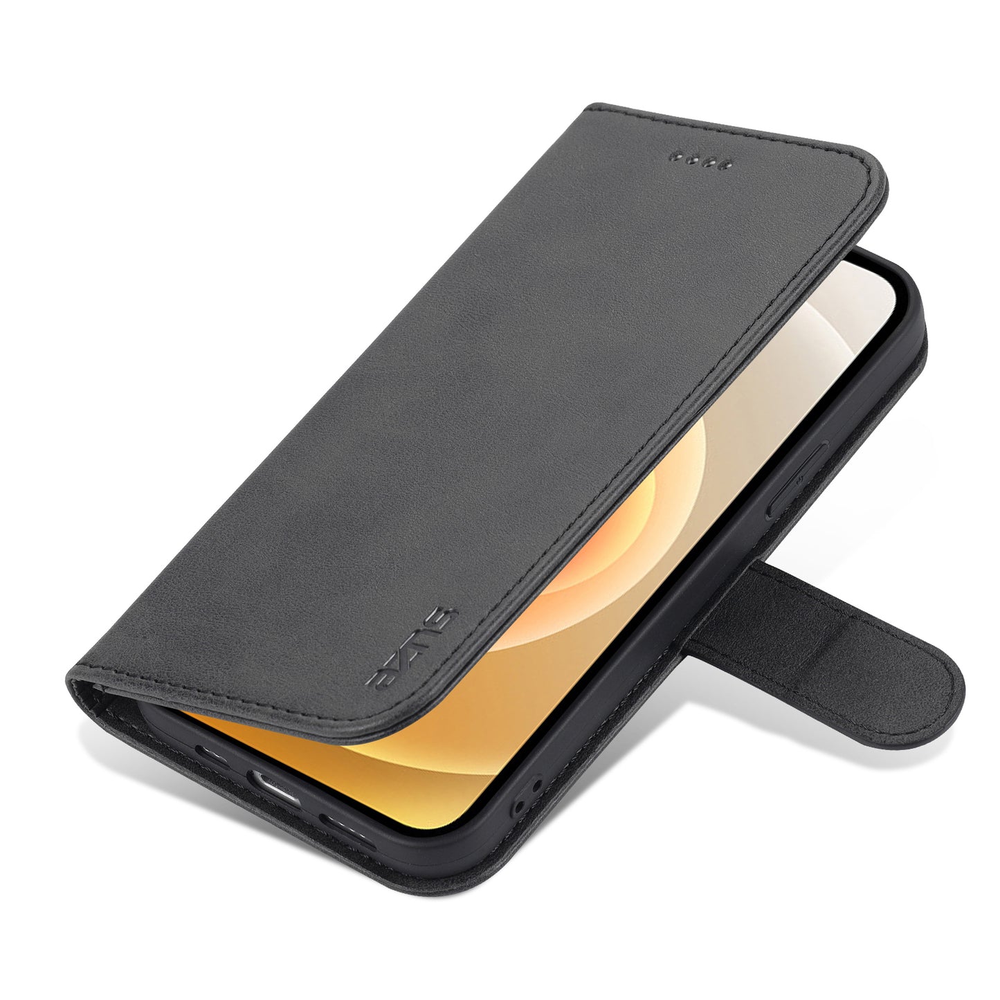 AZNS Leather Folio Flip Wallet Stand Design Perfect Protection Phone Shell for iPhone 13 Pro Max 6.7 inch