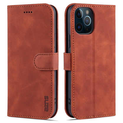 AZNS Leather Folio Flip Wallet Stand Design Perfect Protection Phone Shell for iPhone 13 Pro Max 6.7 inch