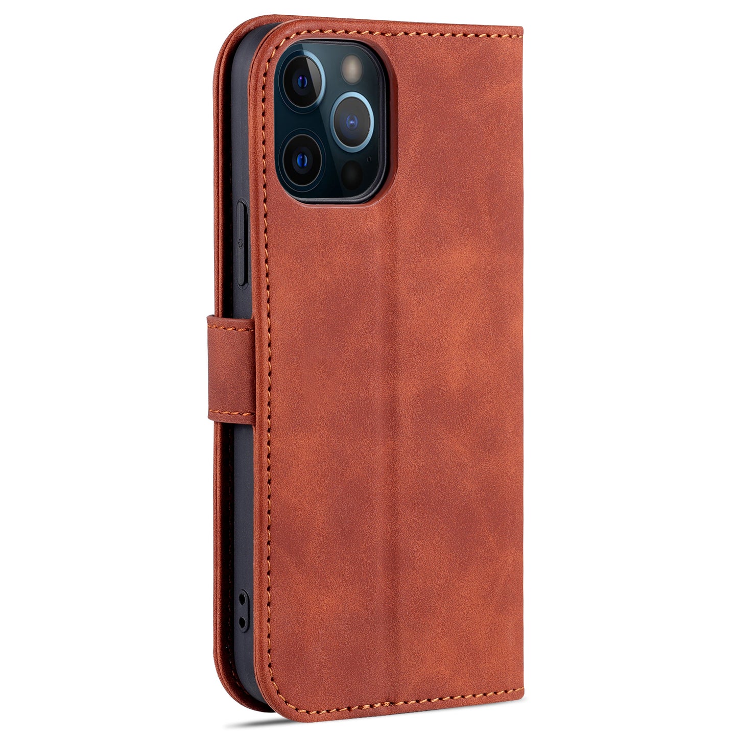 AZNS Leather Folio Flip Wallet Stand Design Perfect Protection Phone Shell for iPhone 13 Pro Max 6.7 inch