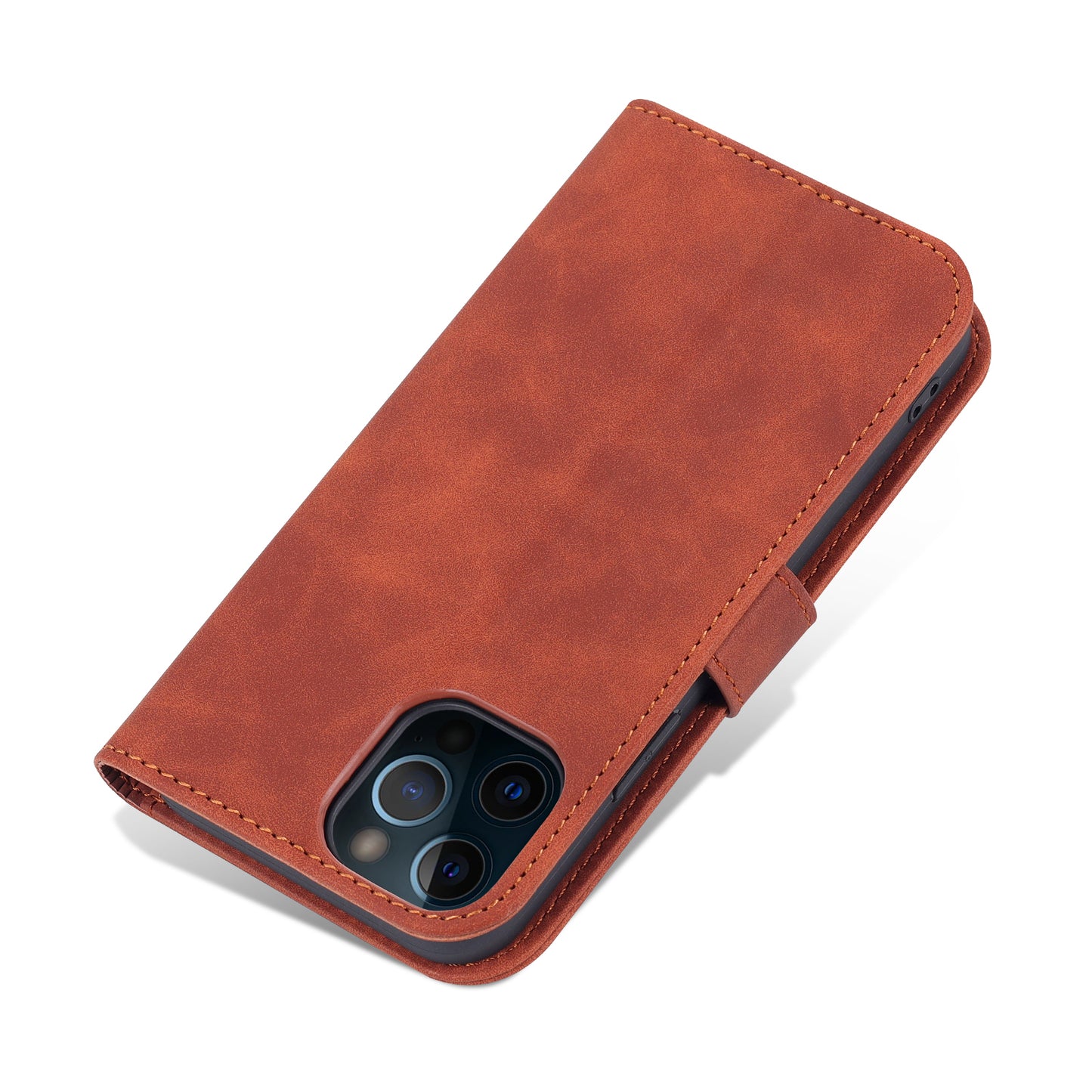 AZNS Leather Folio Flip Wallet Stand Design Perfect Protection Phone Shell for iPhone 13 Pro Max 6.7 inch