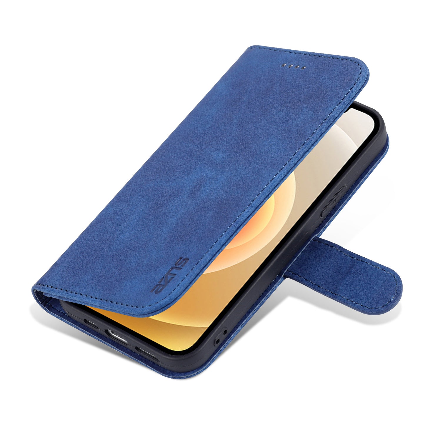 AZNS Leather Folio Flip Wallet Stand Design Perfect Protection Phone Shell for iPhone 13 Pro Max 6.7 inch