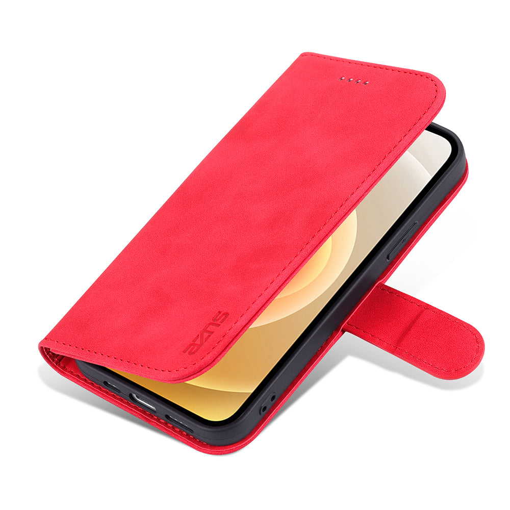 AZNS Leather Folio Flip Wallet Stand Design Perfect Protection Phone Shell for iPhone 13 Pro Max 6.7 inch